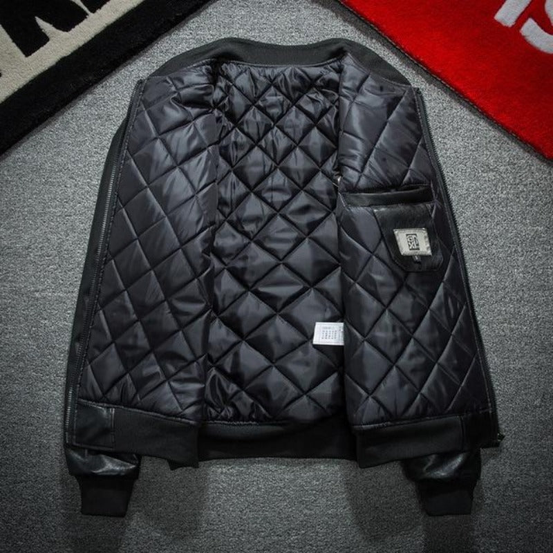 Veste Bomber Simili Cuir Japonais