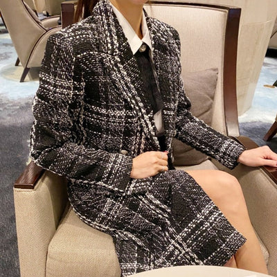 Ensemble veste et Jupe à Carreaux