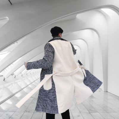 Veste Longue Coréenne Homme Bicolore | MJ FRANKO