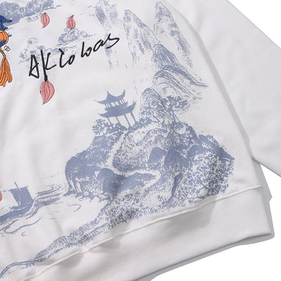 Sweat Fleurs Montagne | MJ FRANKO