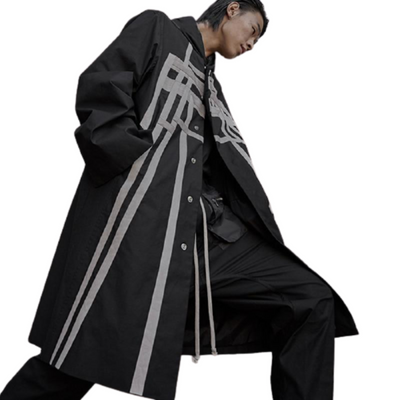 Veste Longue Avec Bandes Homme