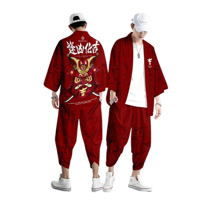 Veste Kimono et Pantalon Samourai Rouge | MJ FRANKO