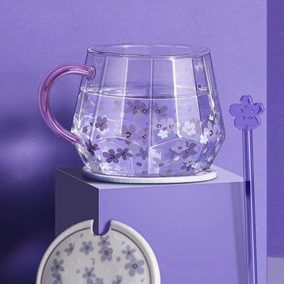 Tasse en Verre Avec Couvercle Sakura | MJ FRANKO