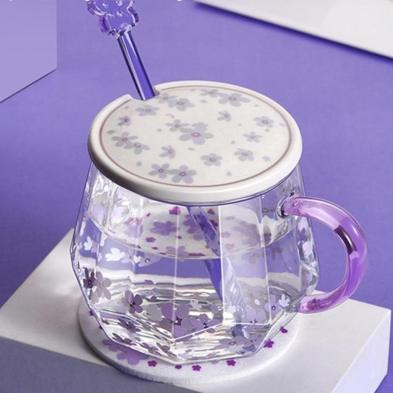 Tasse en Verre Avec Couvercle Sakura | MJ FRANKO