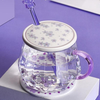 Tasse en Verre Avec Couvercle Sakura | MJ FRANKO