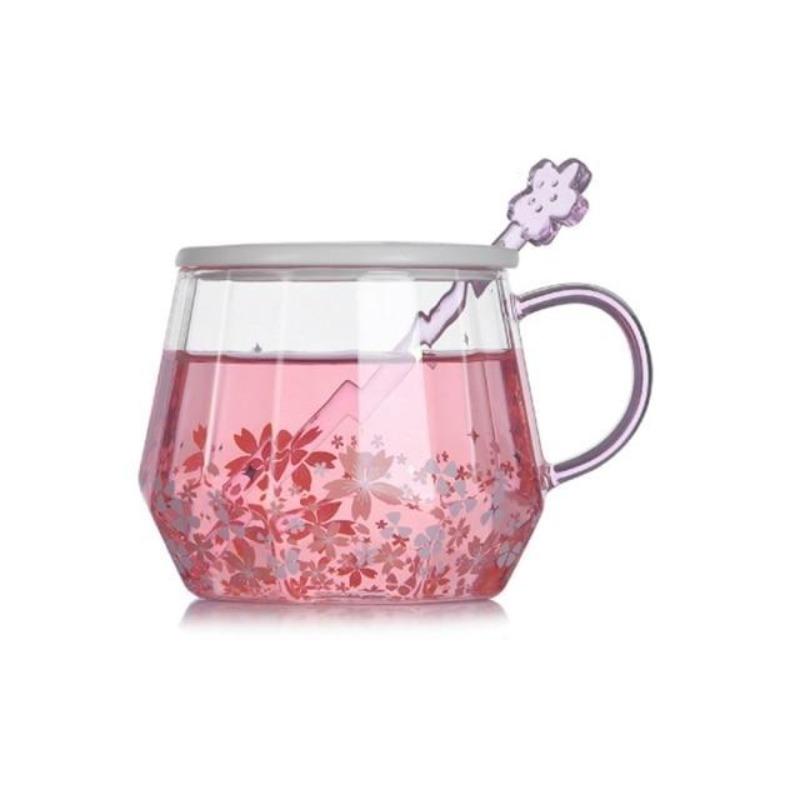 Tasse en Verre Avec Couvercle Sakura | MJ FRANKO