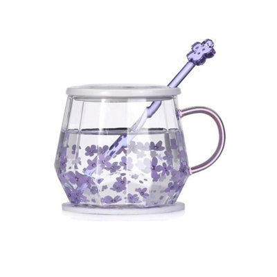 Tasse en Verre Avec Couvercle Sakura | MJ FRANKO