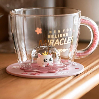 Tasse en Verre Kawaii Sakura | MJ FRANKO