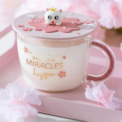 Tasse en Verre Kawaii Sakura | MJ FRANKO