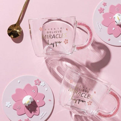 Tasse en Verre Kawaii Sakura | MJ FRANKO