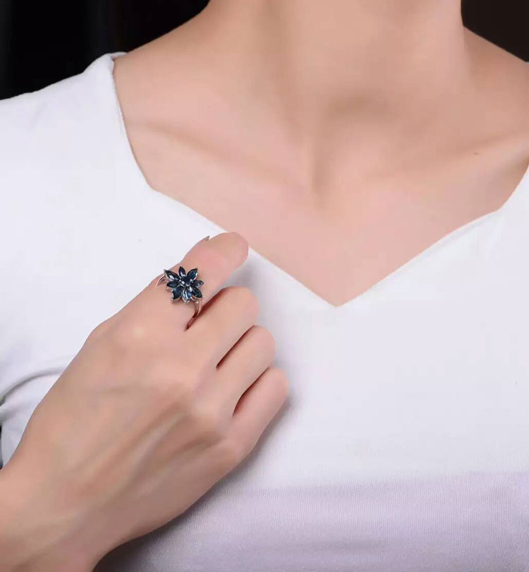 Bague Fleur Argent | MJ FRANKO