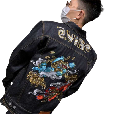 Veste en Jean Avec Broderie Homme | MJ FRANKO